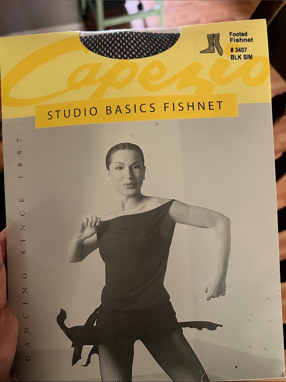 Capezio Black Fishnet Footed Tights - Studio Basics